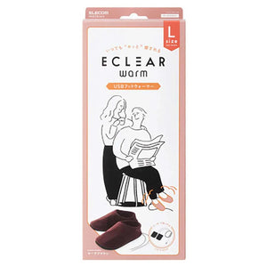 ECLEAR日本Warm保溫發熱電熱拖鞋 (深啡色｜大碼)-按摩用品-FIT MART 香港智能健康及運動生活用品專門店：筋膜槍、瑜伽輔助工具、智能健身設備