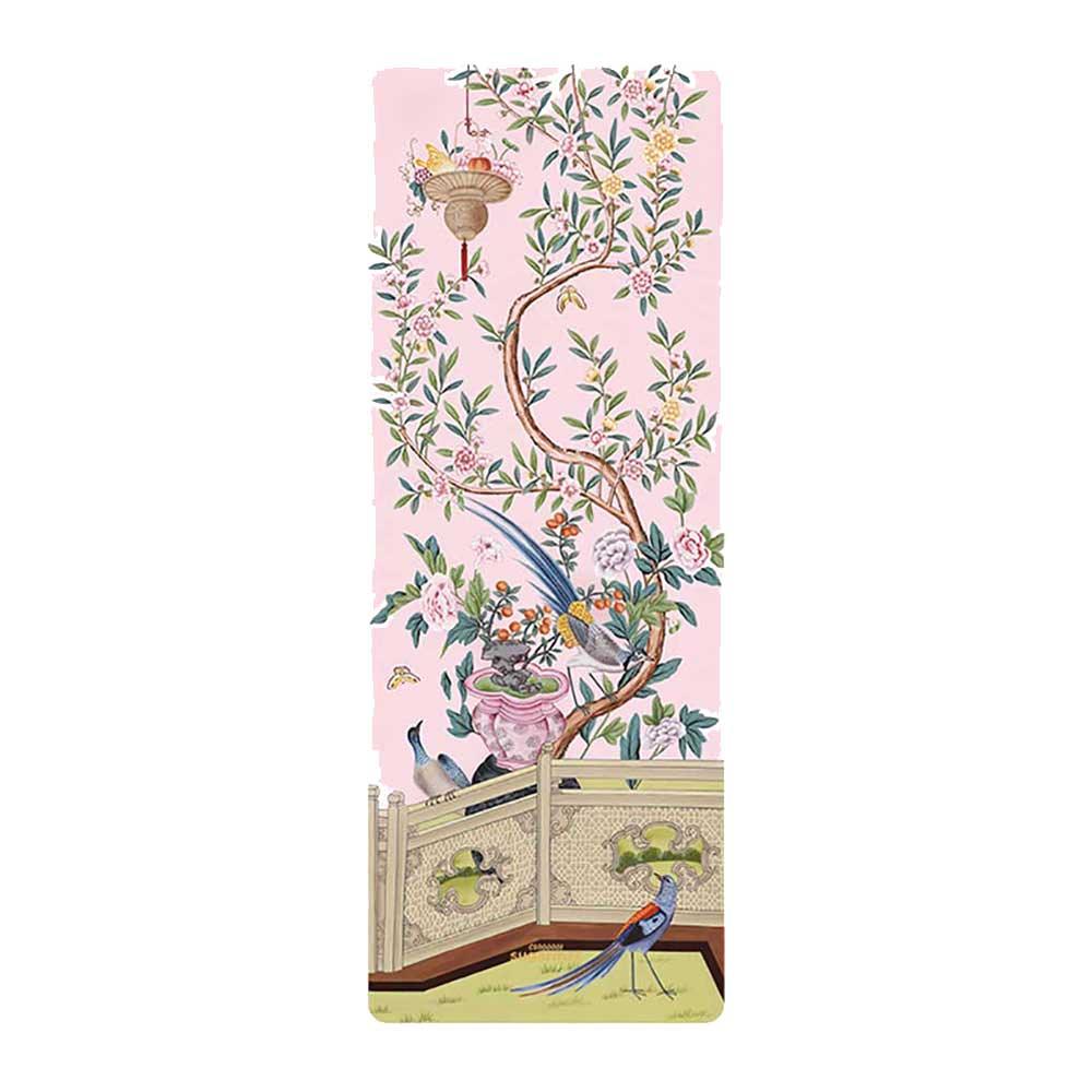 sugarmat Chinoiserie Collection麂皮絨專業瑜伽墊 (3mm厚｜粉色蒲葦)-瑜伽用品-FIT MART 香港智能健康及運動生活用品專門店：筋膜槍、瑜伽輔助工具、智能健身設備